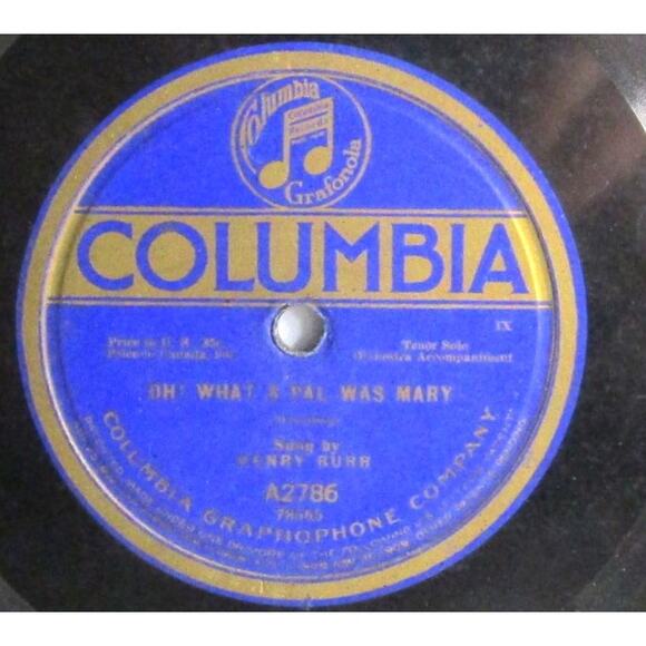 Columbia Graphophone 78 RPM Shellac Record 1919 Charles Harrison & Henry Burr - Picture 5 of 5